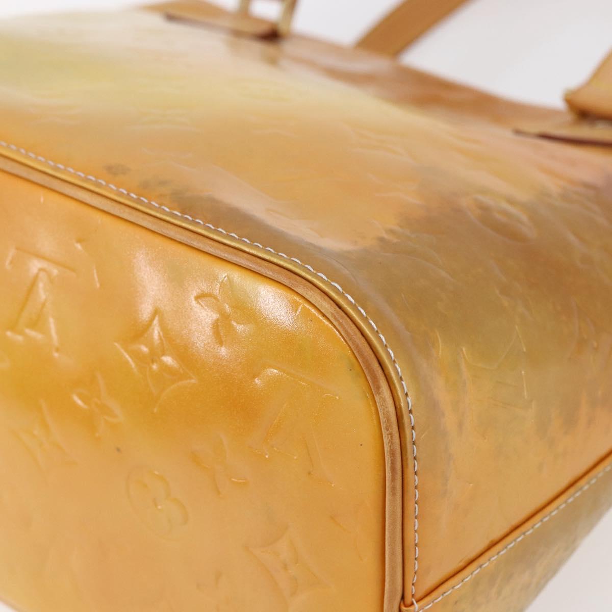 LOUIS VUITTON Monogram Vernis Houston Hand Bag Gris M91053 LV Auth BA8340