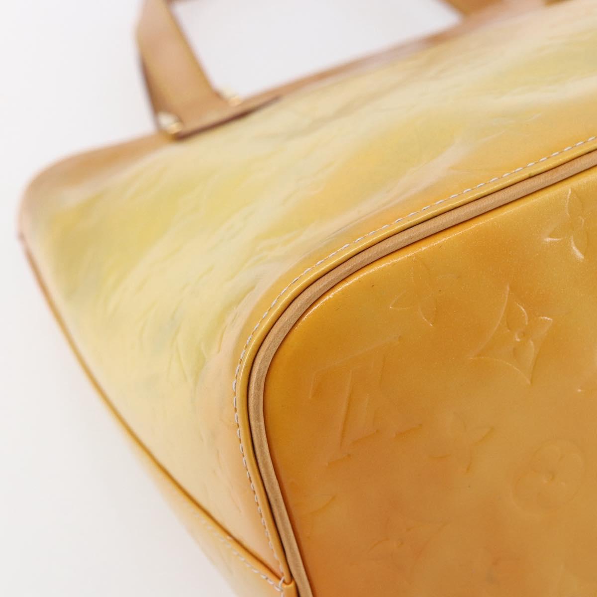 LOUIS VUITTON Monogram Vernis Houston Hand Bag Gris M91053 LV Auth BA8340