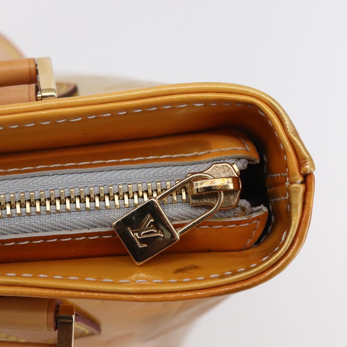 LOUIS VUITTON Monogram Vernis Houston Hand Bag Gris M91053 LV Auth BA8340