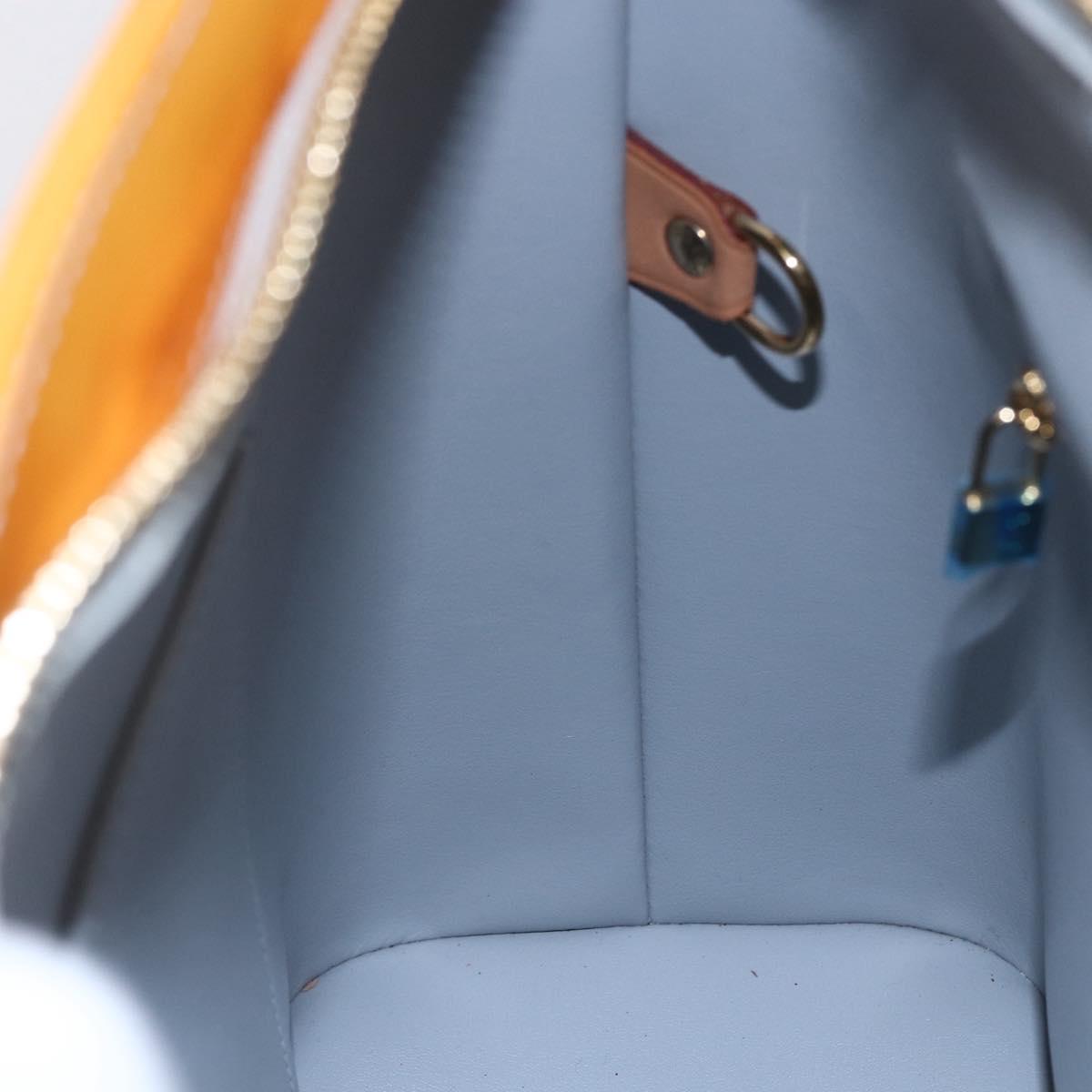 LOUIS VUITTON Monogram Vernis Houston Hand Bag Gris M91053 LV Auth BA8340