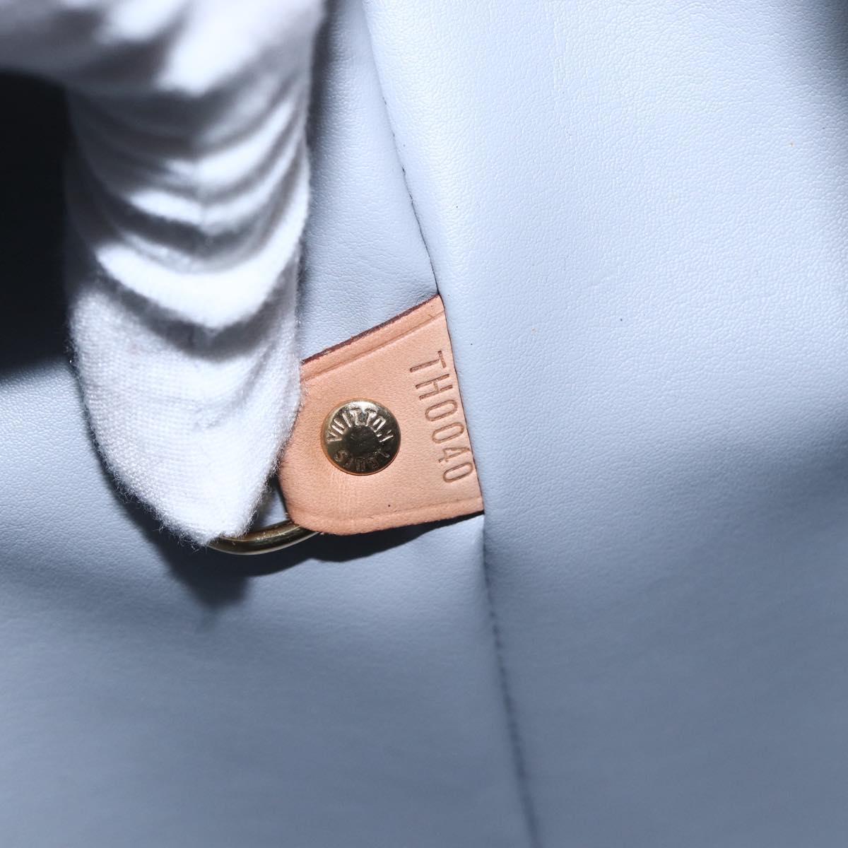 LOUIS VUITTON Monogram Vernis Houston Hand Bag Gris M91053 LV Auth BA8340