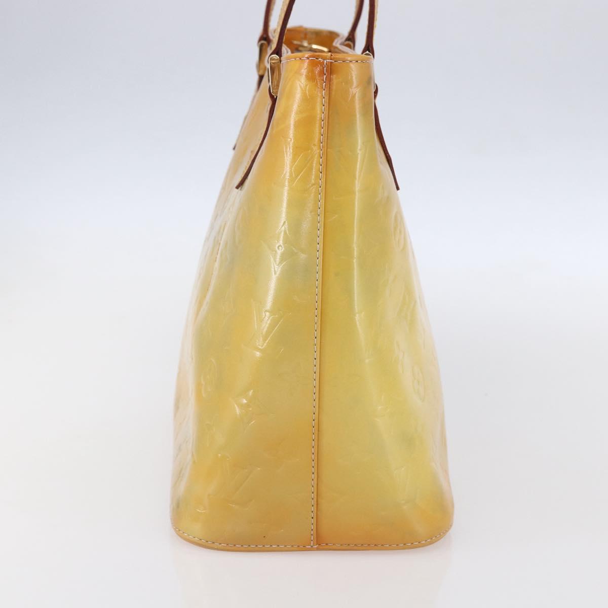 LOUIS VUITTON Monogram Vernis Houston Hand Bag Gris M91053 LV Auth BA8340