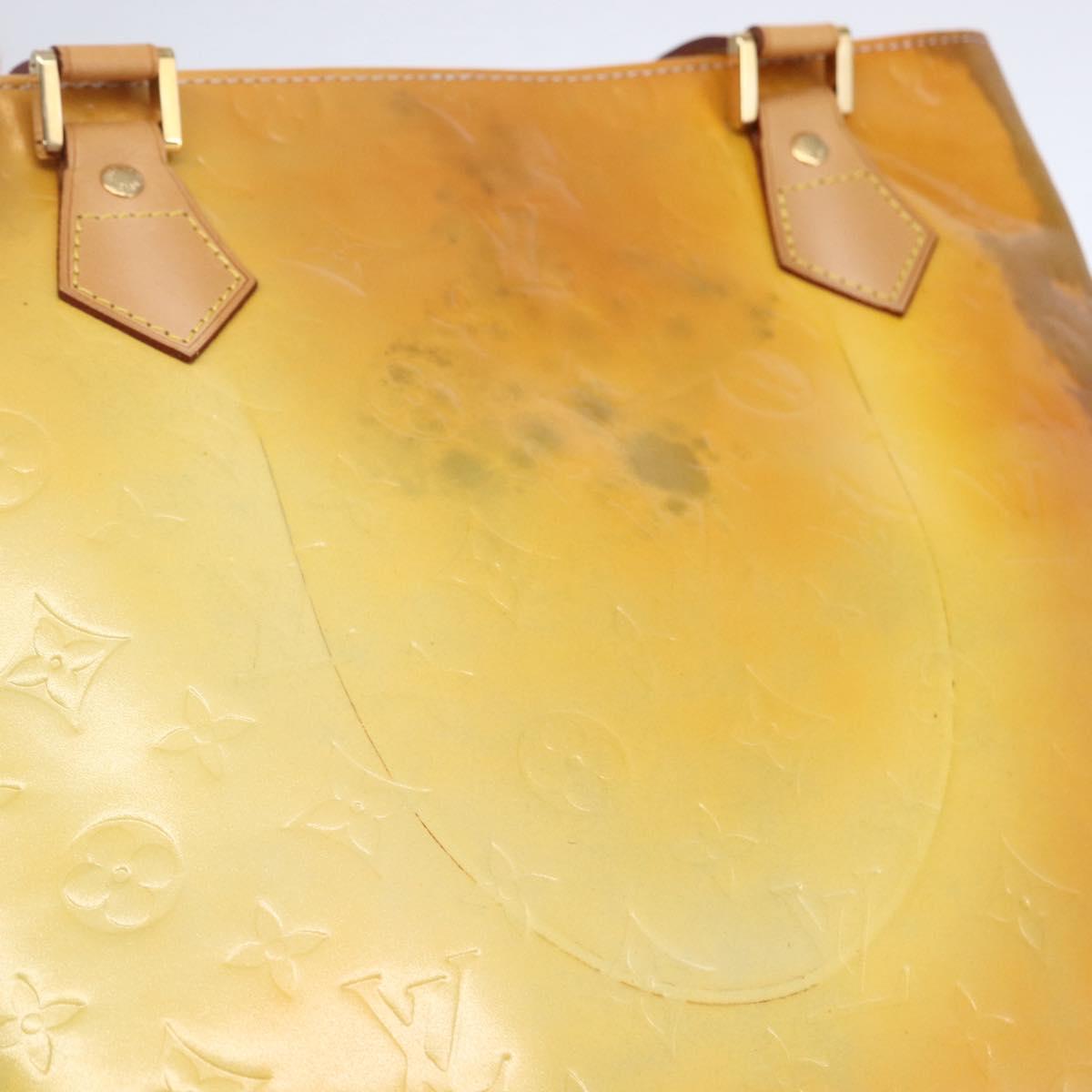 LOUIS VUITTON Monogram Vernis Houston Hand Bag Gris M91053 LV Auth BA8340