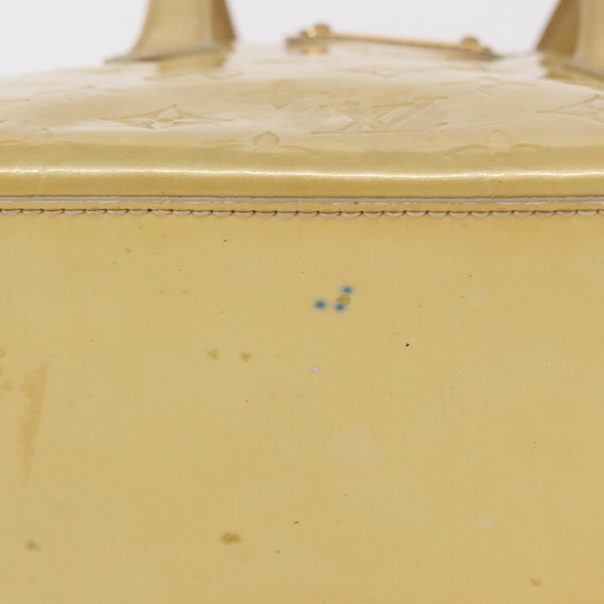 LOUIS VUITTON Monogram Vernis Wilshire PM Hand Bag Broncorail M91452 Auth BA8341