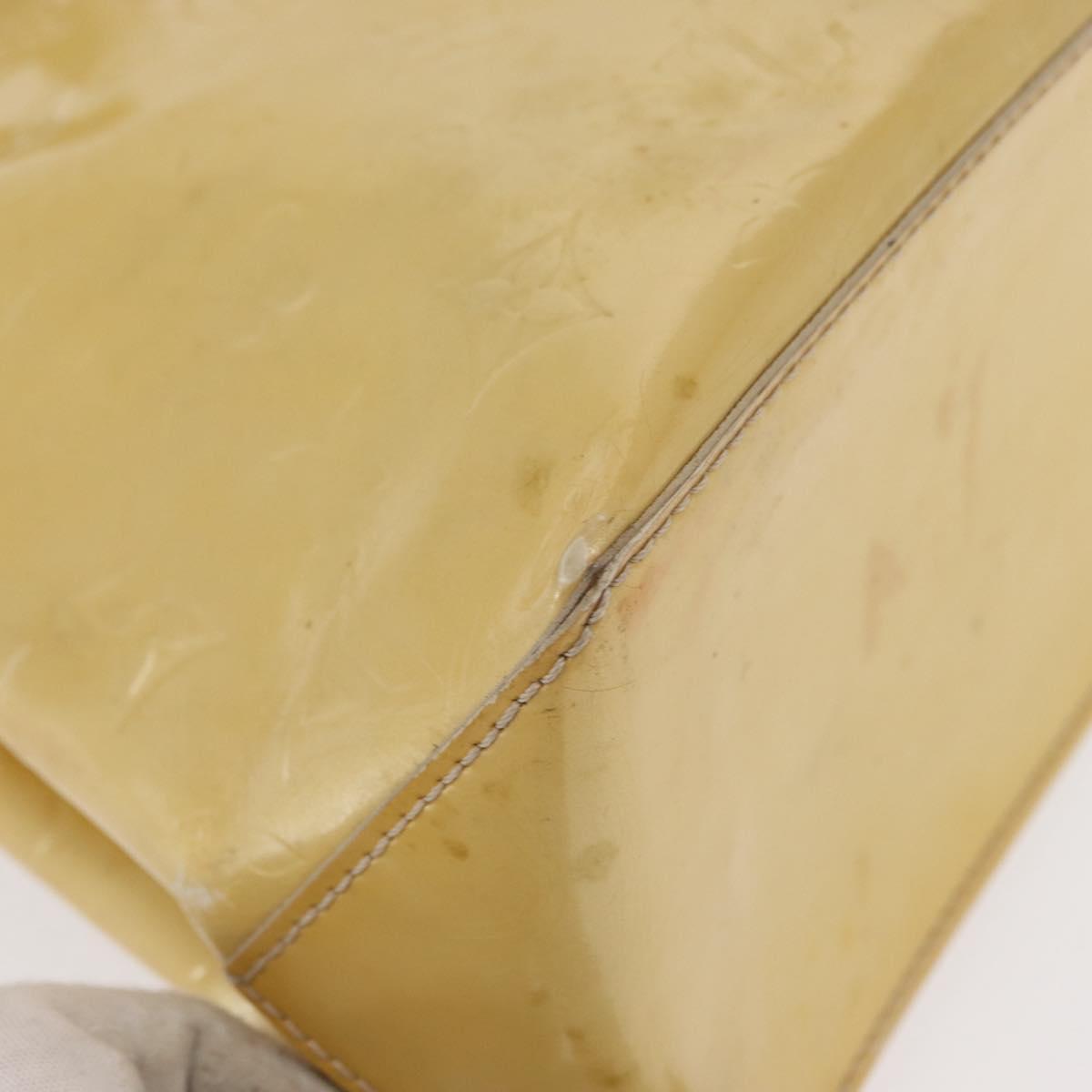 LOUIS VUITTON Monogram Vernis Wilshire PM Hand Bag Broncorail M91452 Auth BA8341