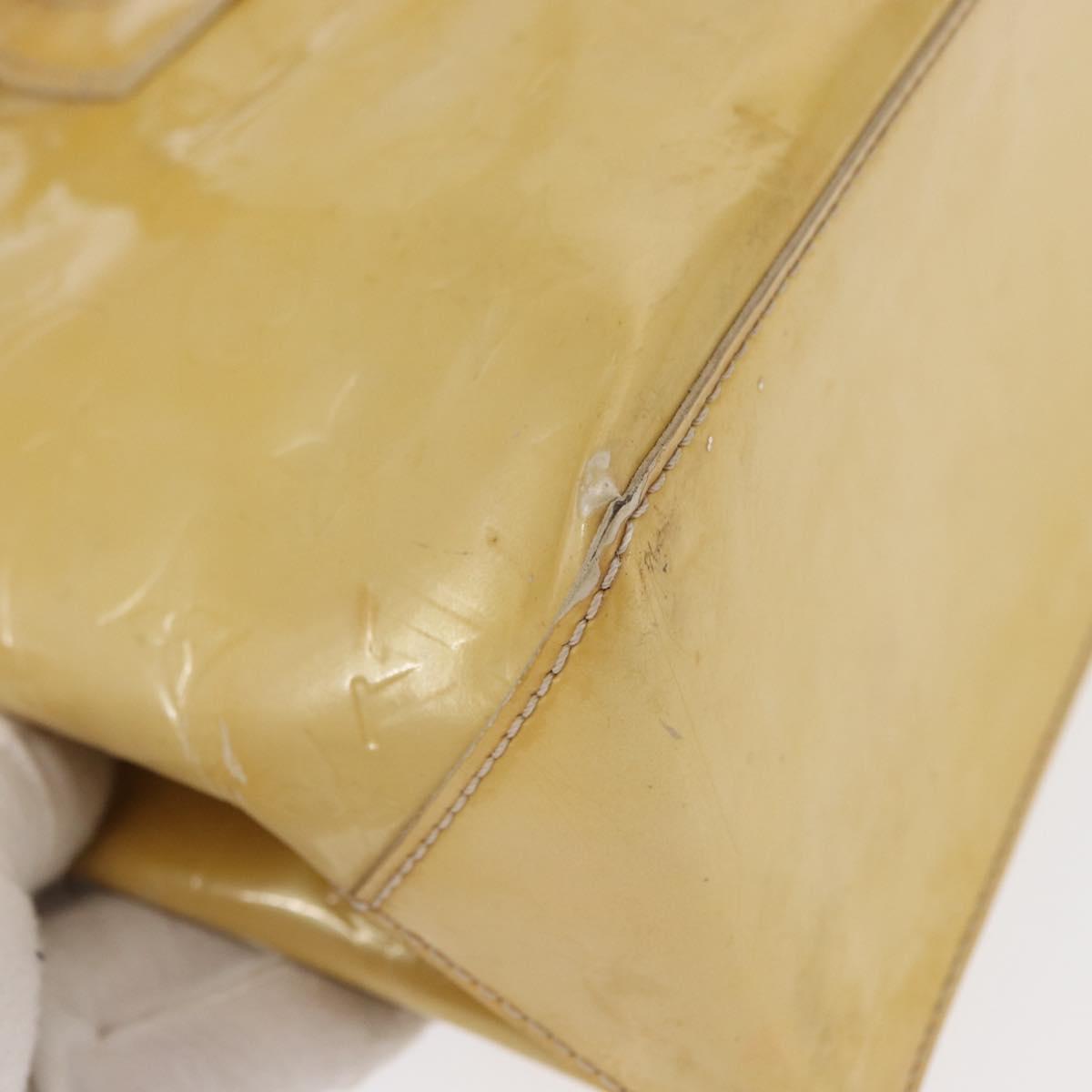 LOUIS VUITTON Monogram Vernis Wilshire PM Hand Bag Broncorail M91452 Auth BA8341