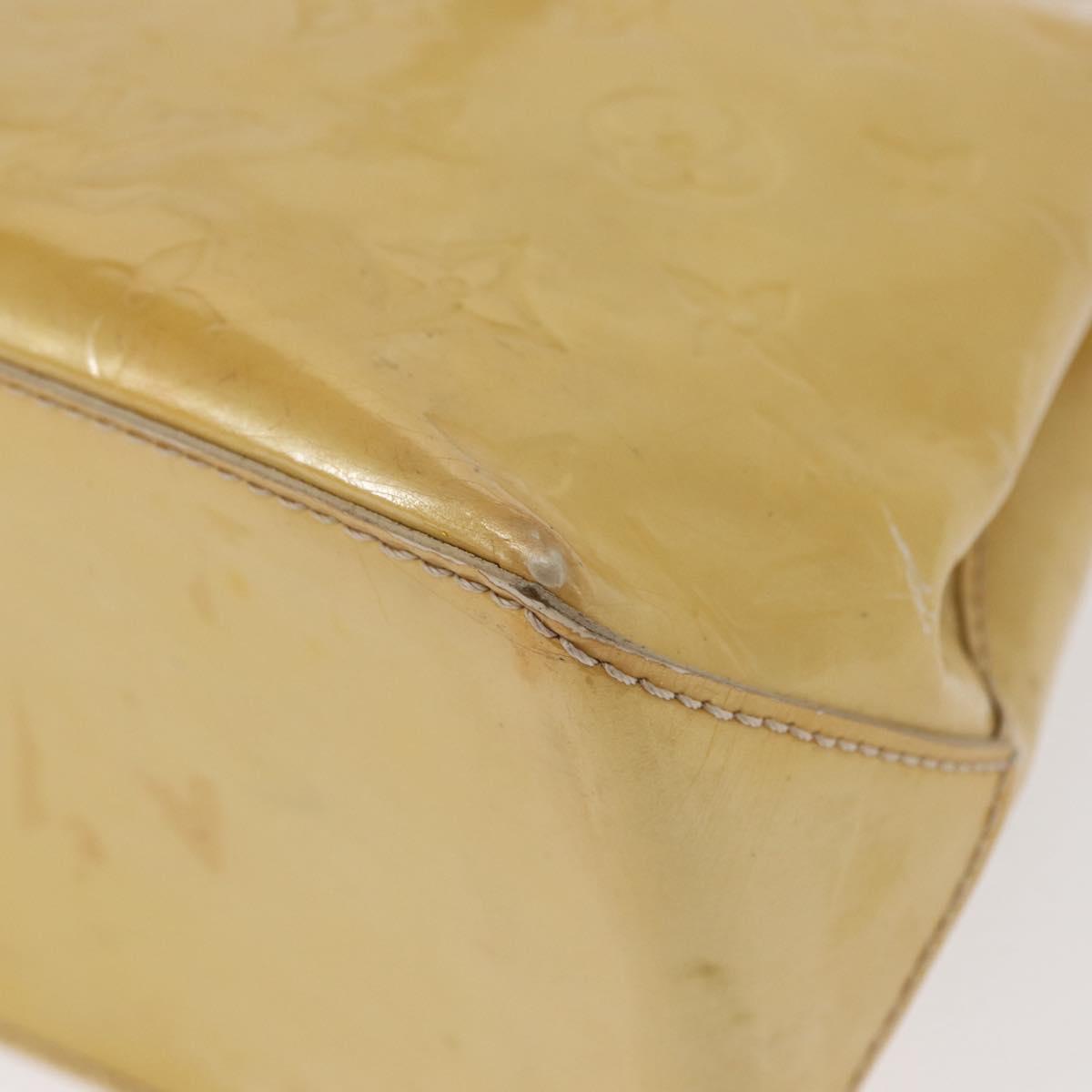 LOUIS VUITTON Monogram Vernis Wilshire PM Hand Bag Broncorail M91452 Auth BA8341