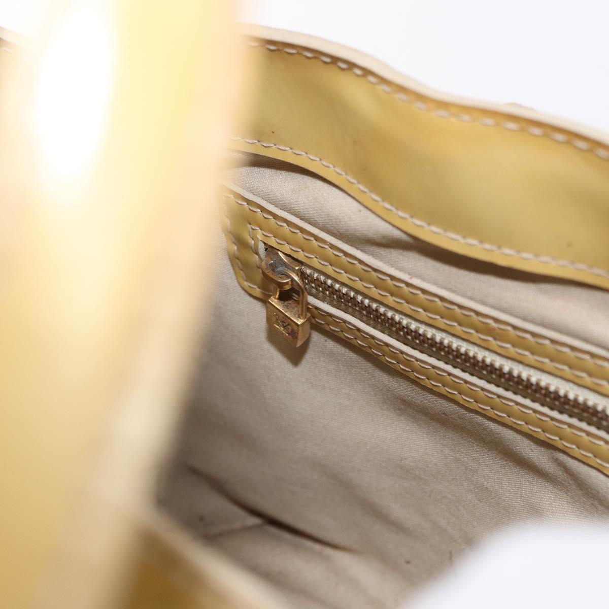 LOUIS VUITTON Monogram Vernis Wilshire PM Hand Bag Broncorail M91452 Auth BA8341