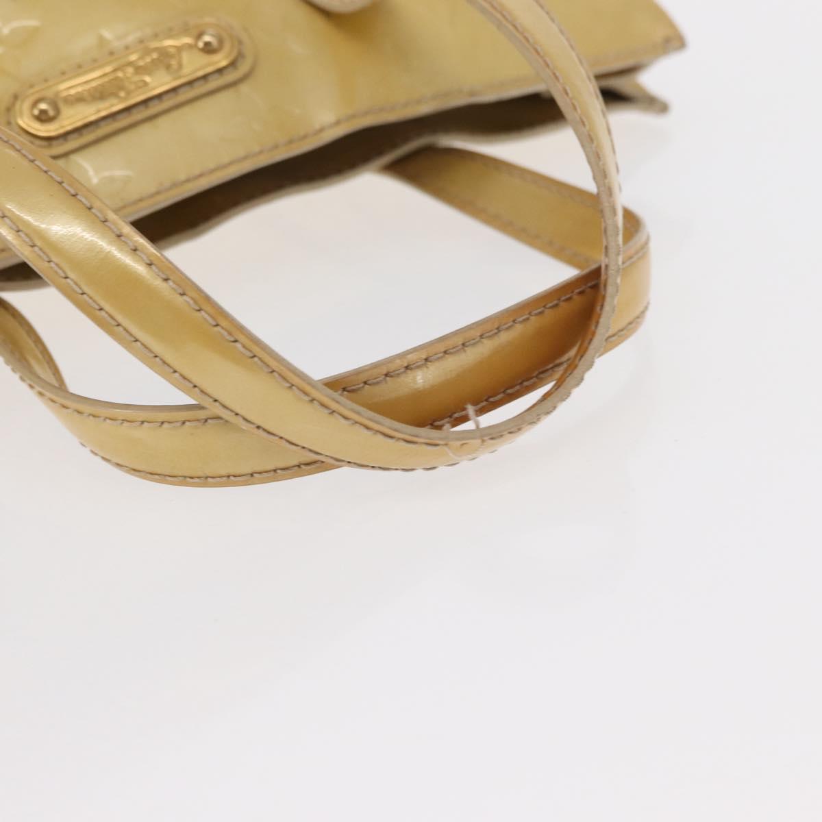 LOUIS VUITTON Monogram Vernis Wilshire PM Hand Bag Broncorail M91452 Auth BA8341