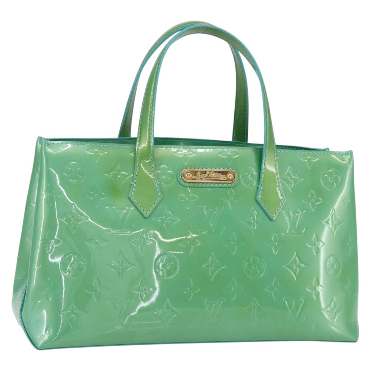 LOUIS VUITTON Monogram Vernis Wilshire PM Bag Blue Galatic M93646 LV Auth BA8342