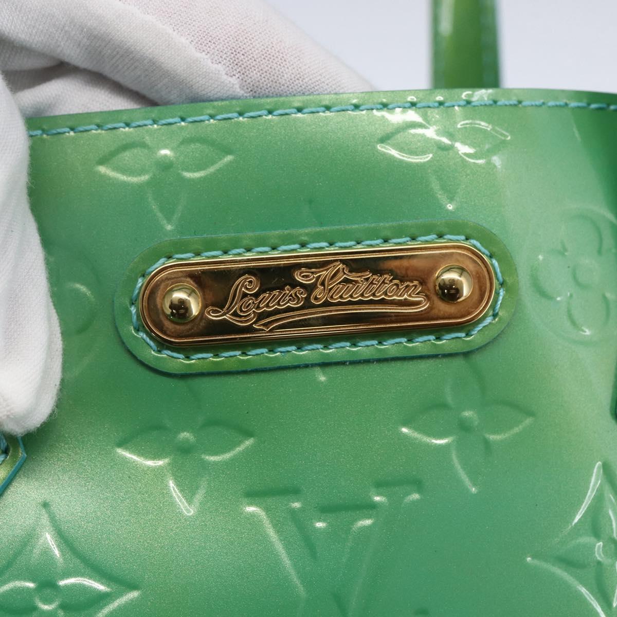 LOUIS VUITTON Monogram Vernis Wilshire PM Bag Blue Galatic M93646 LV Auth BA8342