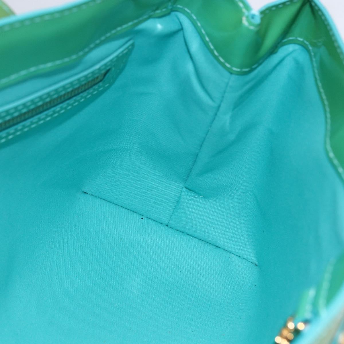 LOUIS VUITTON Monogram Vernis Wilshire PM Bag Blue Galatic M93646 LV Auth BA8342