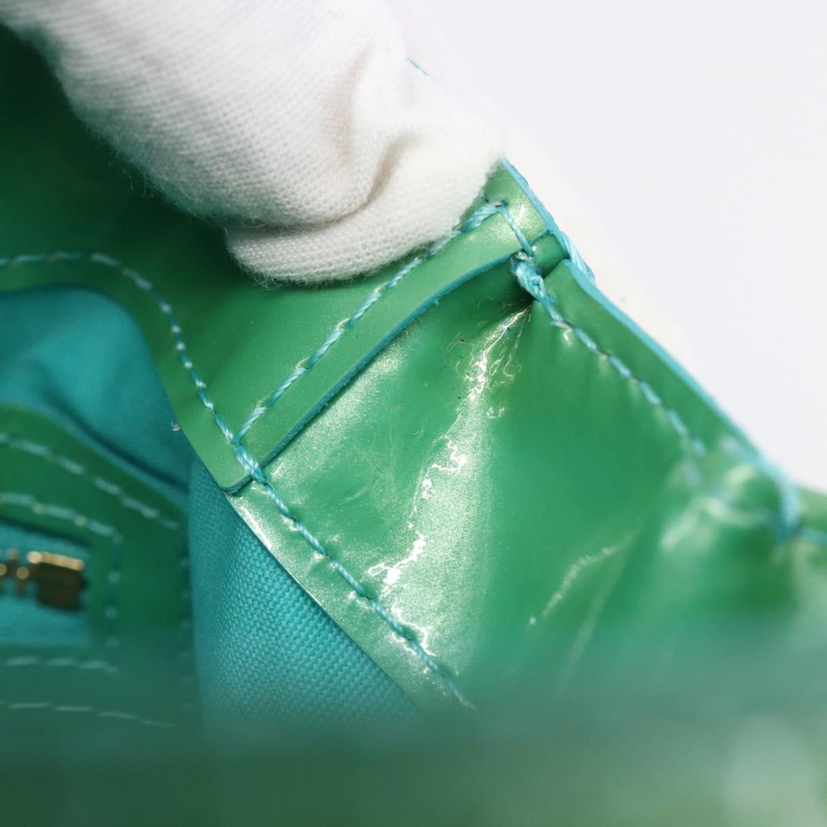 LOUIS VUITTON Monogram Vernis Wilshire PM Bag Blue Galatic M93646 LV Auth BA8342