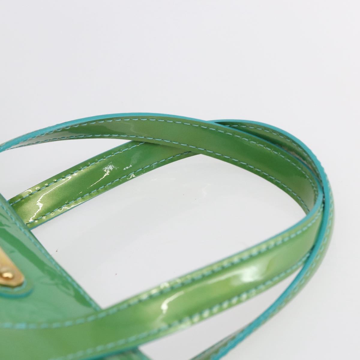 LOUIS VUITTON Monogram Vernis Wilshire PM Bag Blue Galatic M93646 LV Auth BA8342