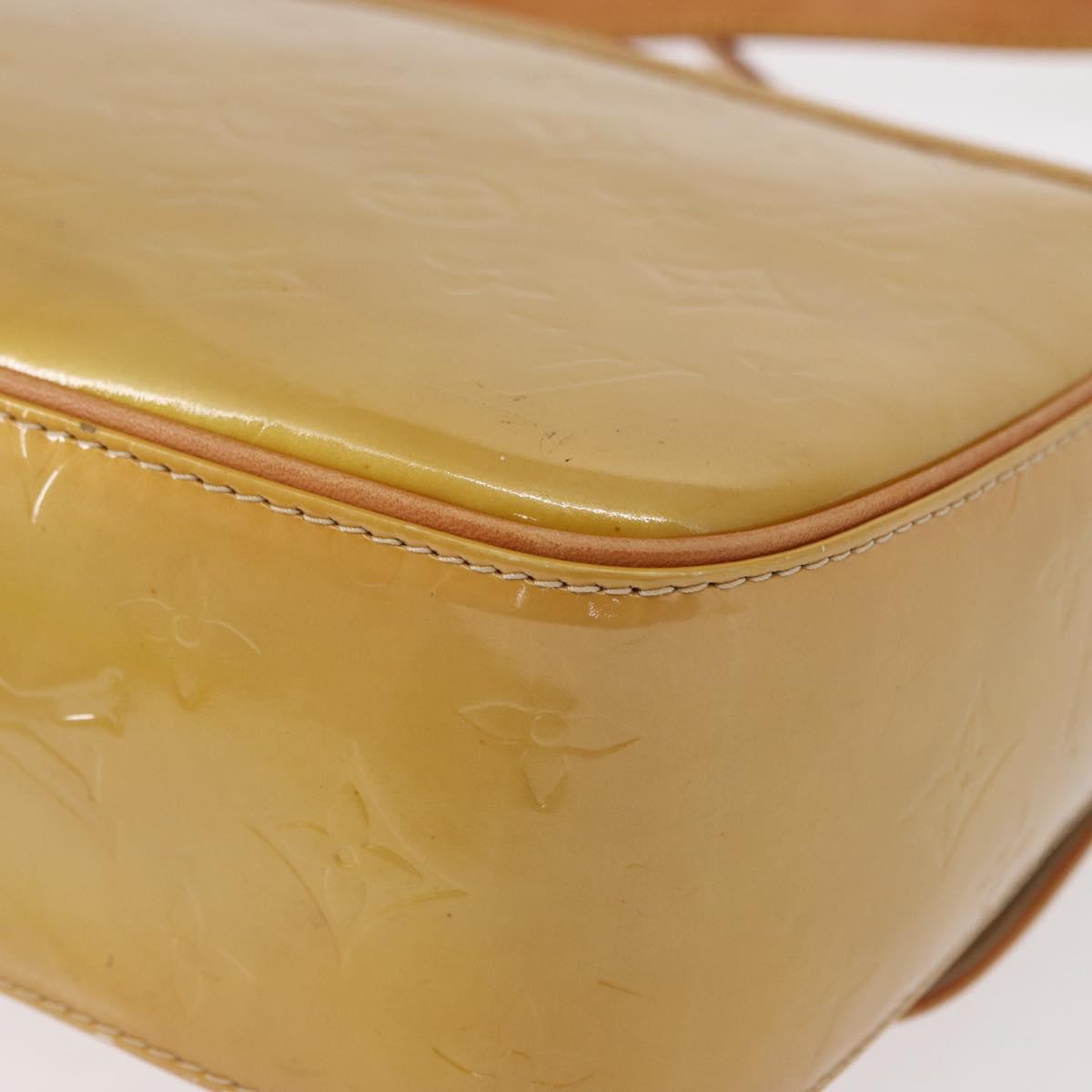 LOUIS VUITTON Monogram Vernis Christie GM Shoulder Bag Beige M91147 Auth BA8343