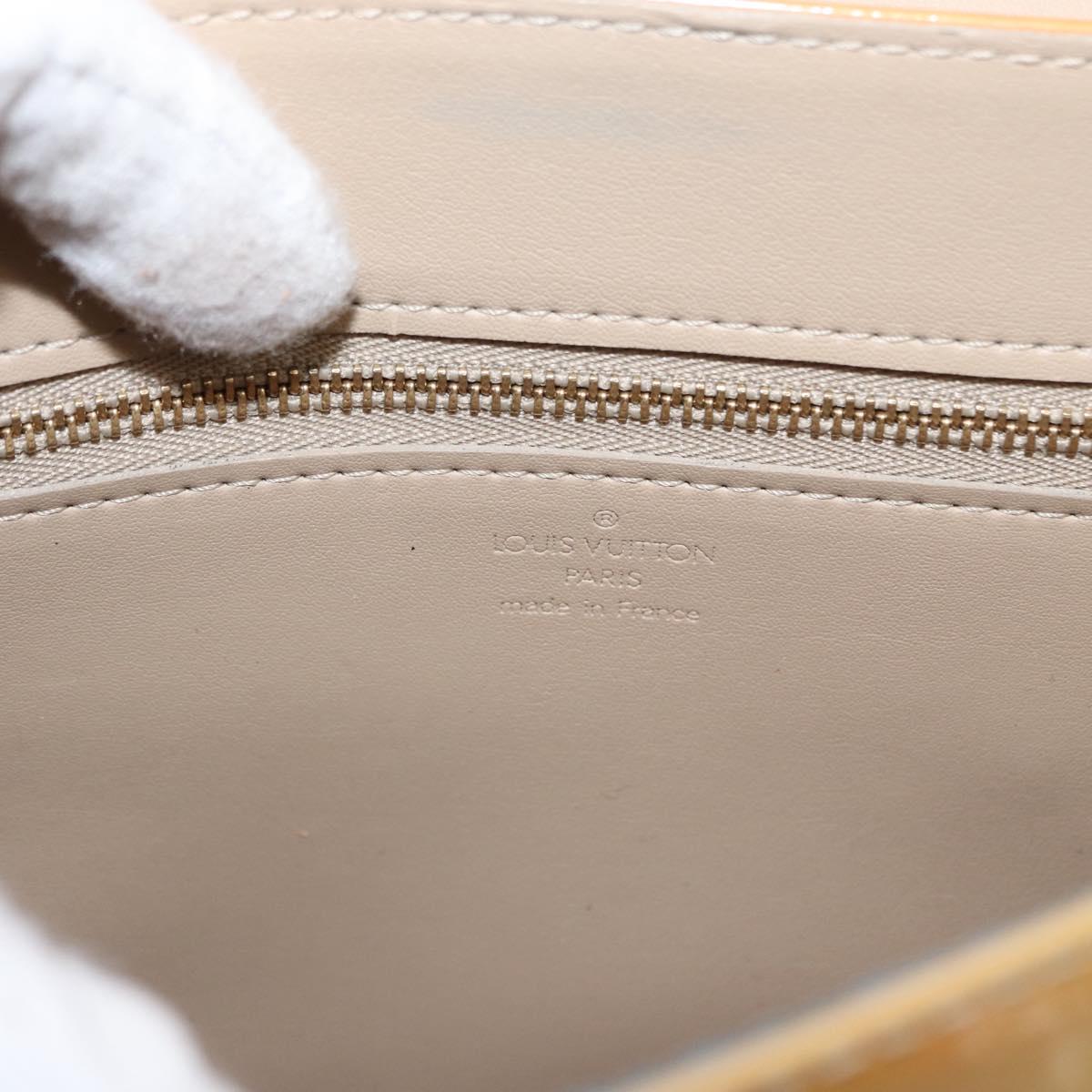 LOUIS VUITTON Monogram Vernis Christie GM Shoulder Bag Beige M91147 Auth BA8343