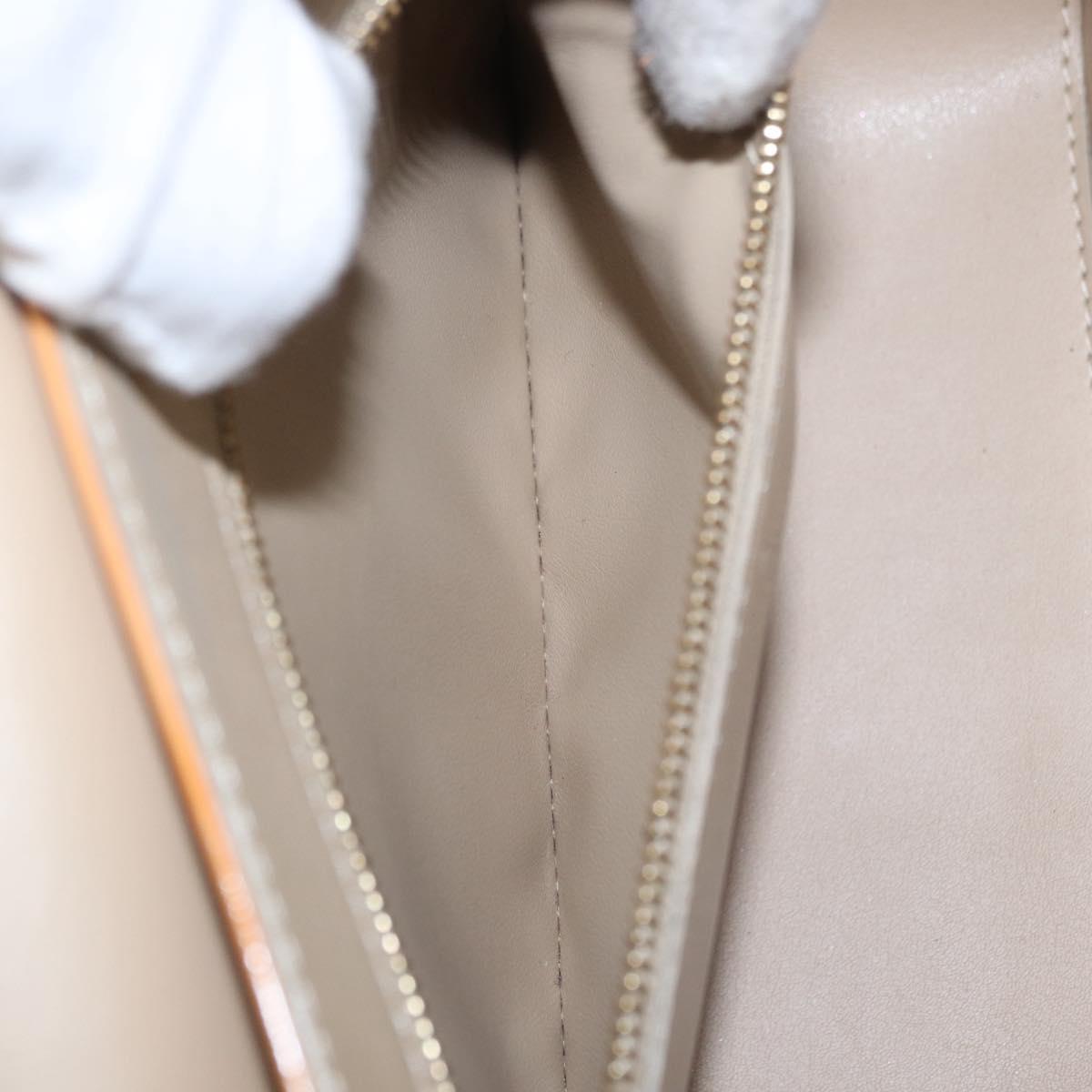 LOUIS VUITTON Monogram Vernis Christie GM Shoulder Bag Beige M91147 Auth BA8343