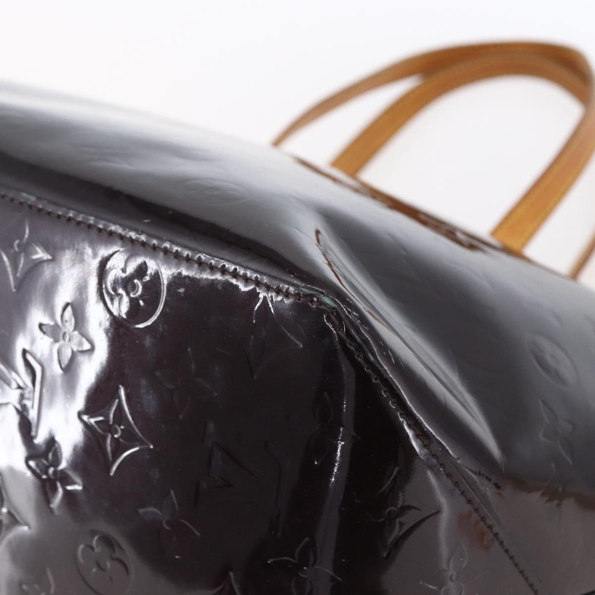 LOUIS VUITTON Monogram Vernis Bellevue GM Tote Bag Amarante M93589 Auth BA8346