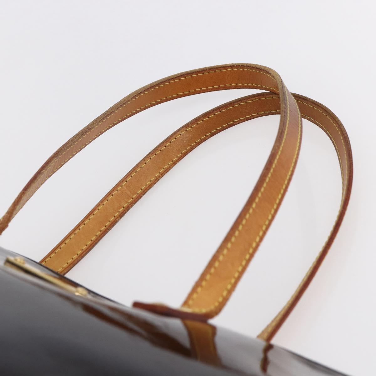 LOUIS VUITTON Monogram Vernis Bellevue GM Tote Bag Amarante M93589 Auth BA8346