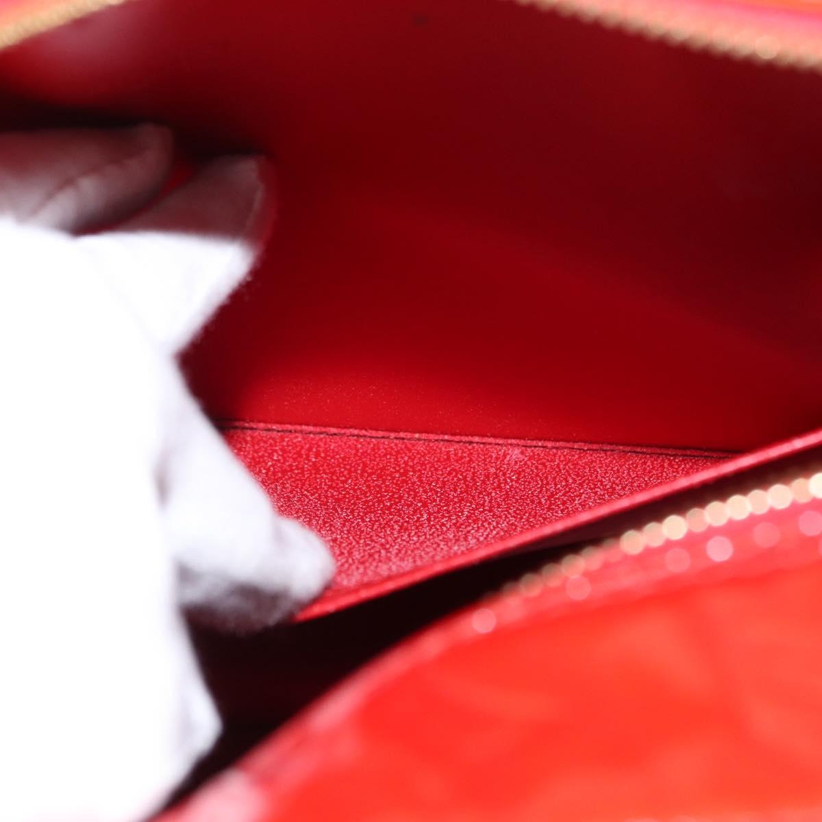 LOUIS VUITTON Monogram Vernis Sutton Hand Bag Red Rouge M91080 LV Auth BA8347