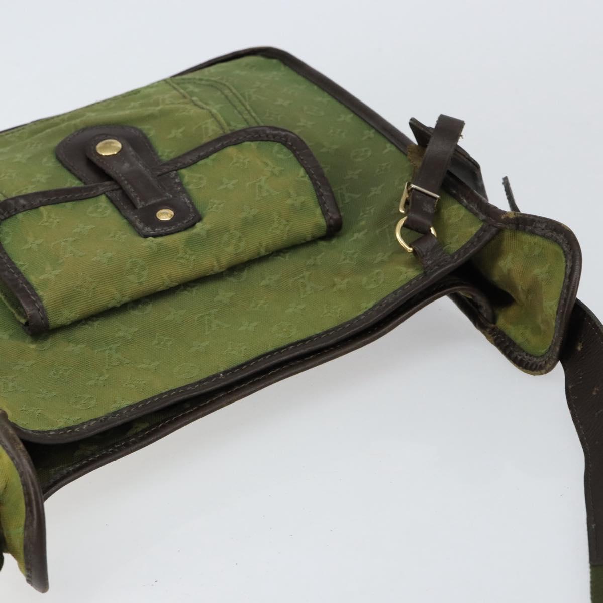 LOUIS VUITTON Monogram Mini Besace Mary Kate Bag TST Khaki M92322 LV Auth BA8348