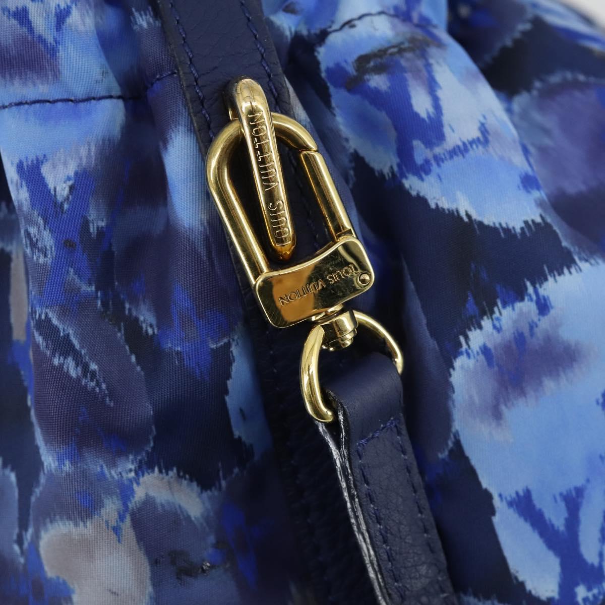 LOUIS VUITTON Ikat Flower Noeful MM Bag 2way Grand blue M94312 LV Auth BA8350