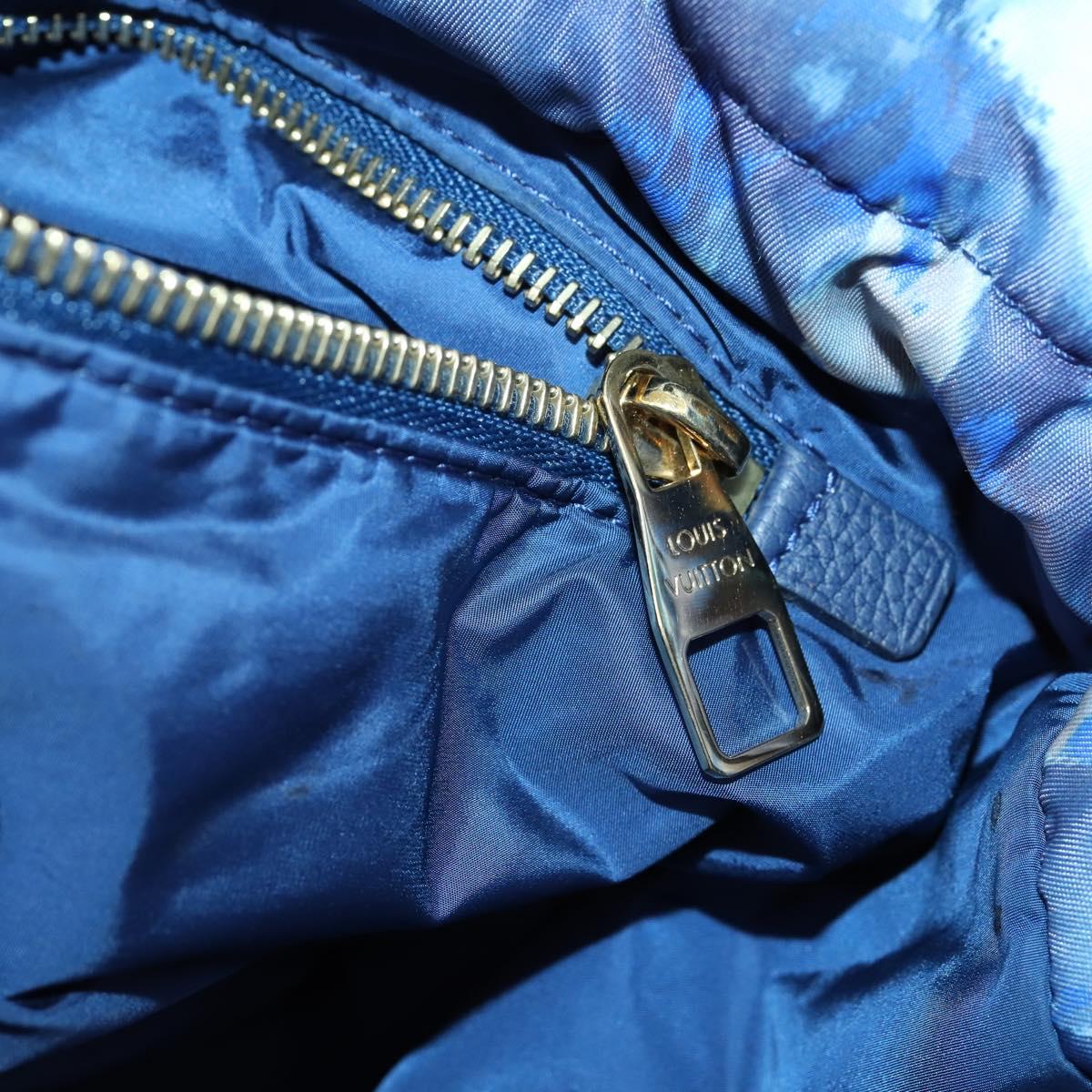 LOUIS VUITTON Ikat Flower Noeful MM Bag 2way Grand blue M94312 LV Auth BA8350