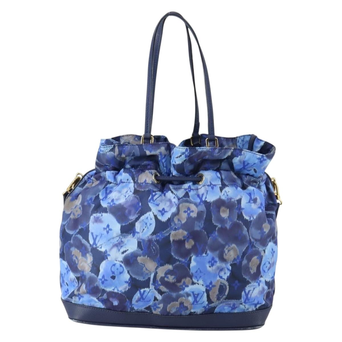 LOUIS VUITTON Ikat Flower Noeful MM Bag 2way Grand blue M94312 LV Auth BA8350