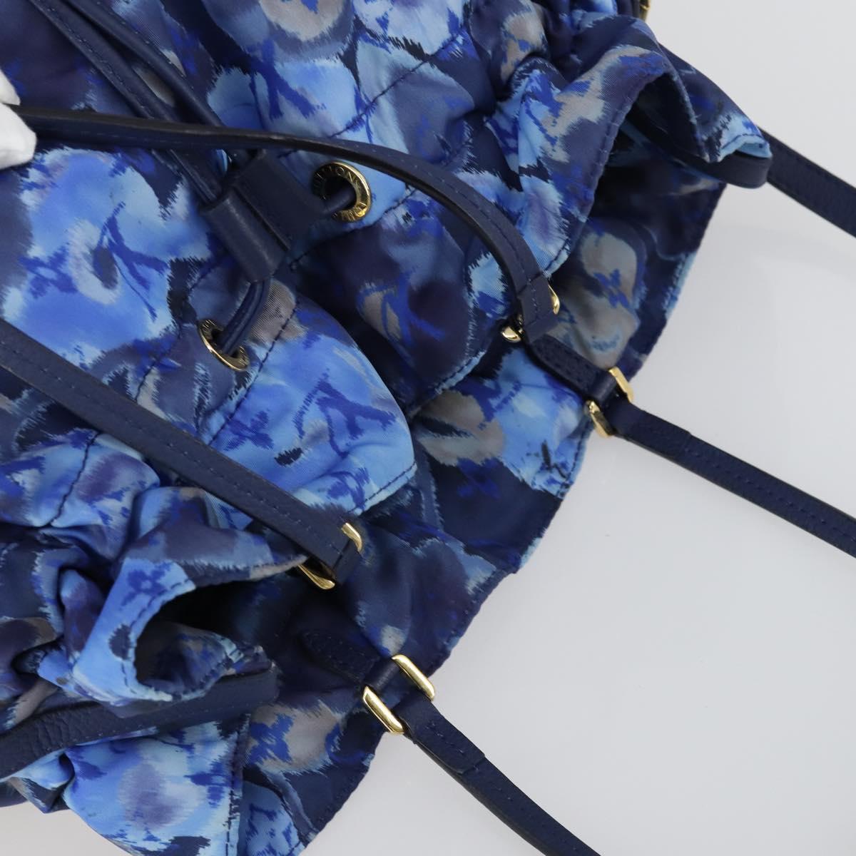LOUIS VUITTON Ikat Flower Noeful MM Bag 2way Grand blue M94312 LV Auth BA8350