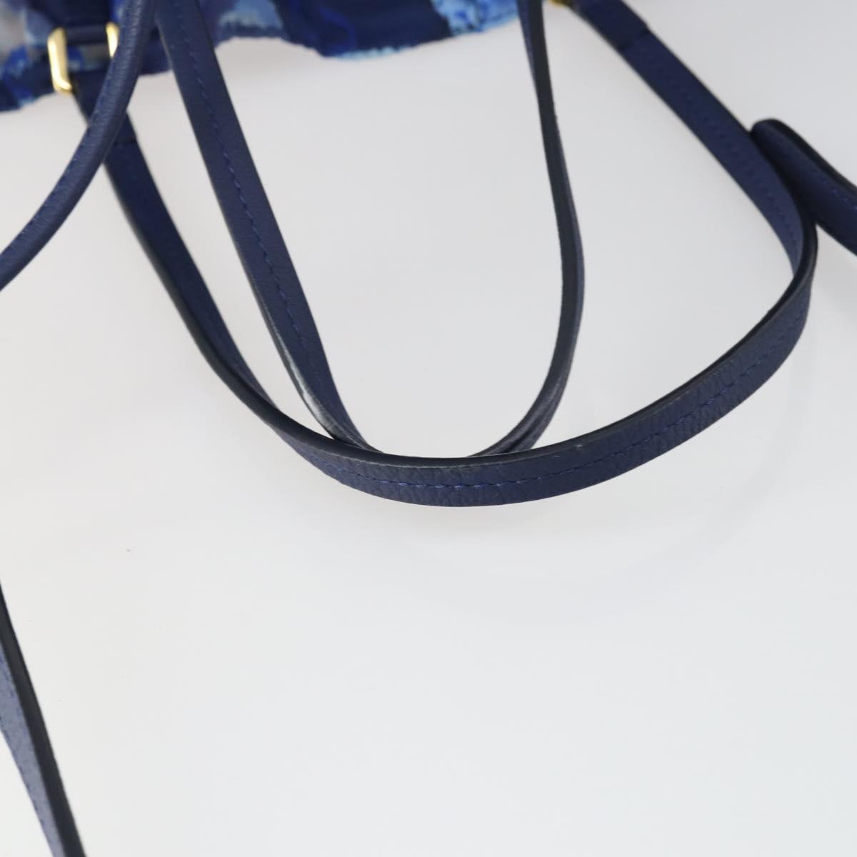 LOUIS VUITTON Ikat Flower Noeful MM Bag 2way Grand blue M94312 LV Auth BA8350