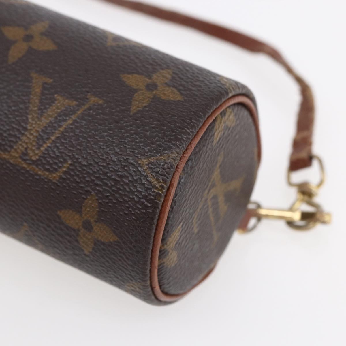 LOUIS VUITTON Monogram Papillon Pouch LV Auth BA8353
