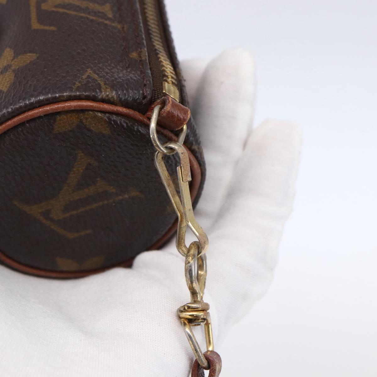 LOUIS VUITTON Monogram Papillon Pouch LV Auth BA8353