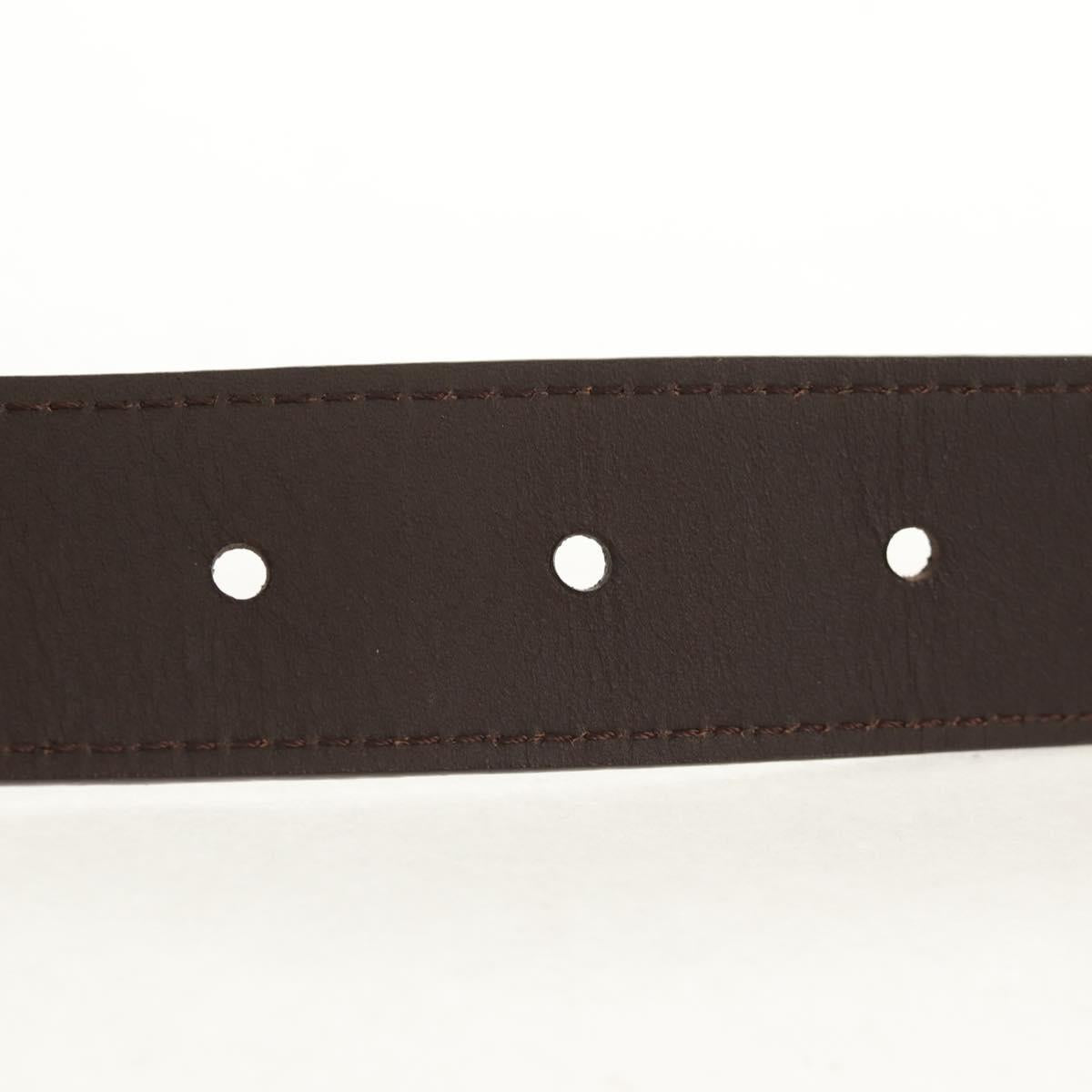 LOUIS VUITTON Monogram Ceinture LV Cut Belt 39.4"" Silver M6888 LV Auth BA8354V