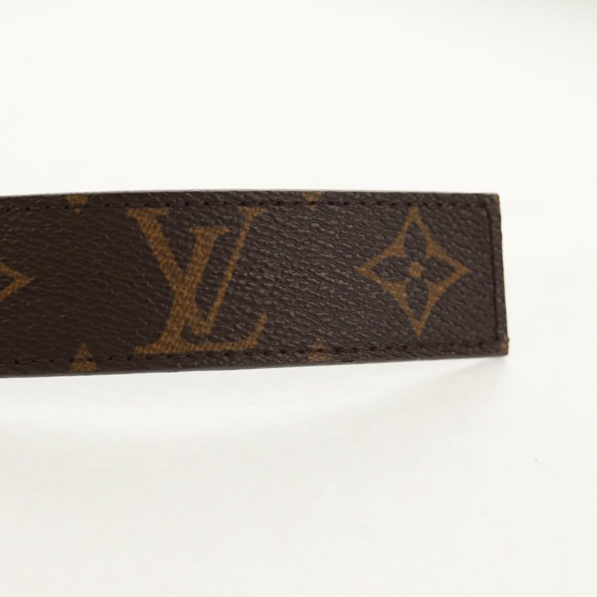 LOUIS VUITTON Monogram Ceinture LV Cut Belt 39.4"" Silver M6888 LV Auth BA8354V