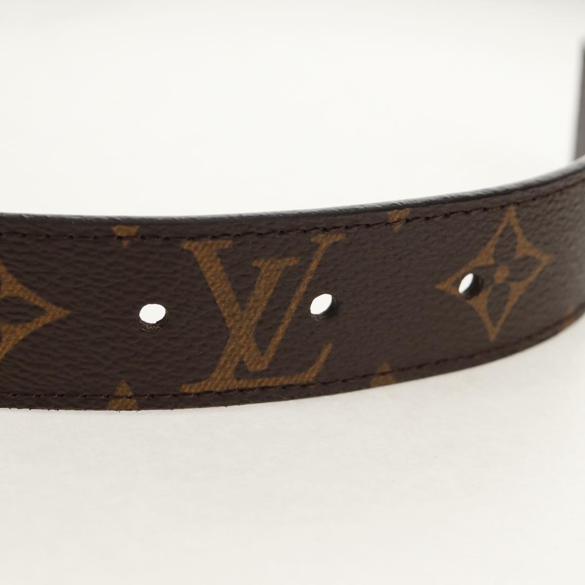 LOUIS VUITTON Monogram Ceinture LV Cut Belt 39.4"" Silver M6888 LV Auth BA8354V