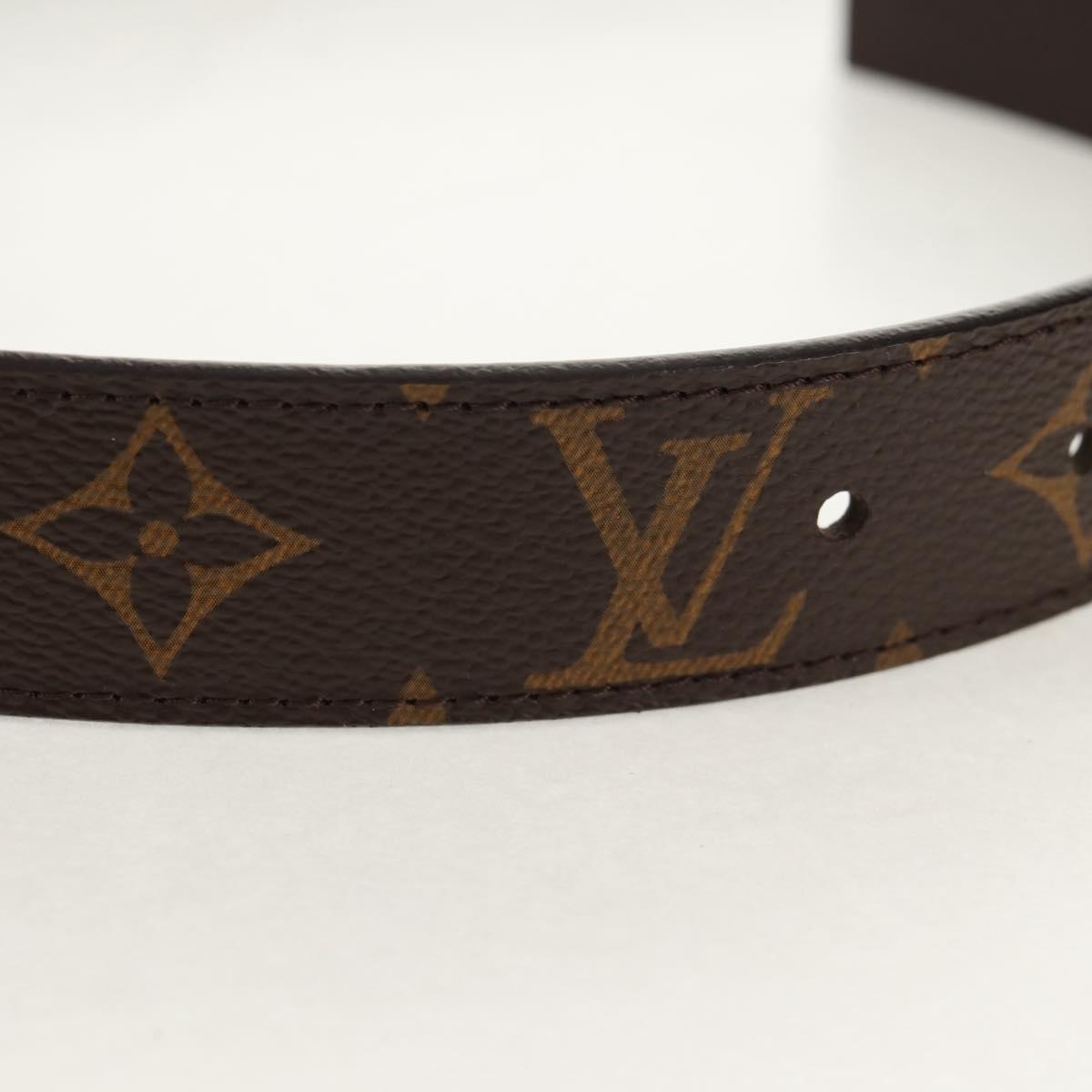 LOUIS VUITTON Monogram Ceinture LV Cut Belt 39.4"" Silver M6888 LV Auth BA8354V