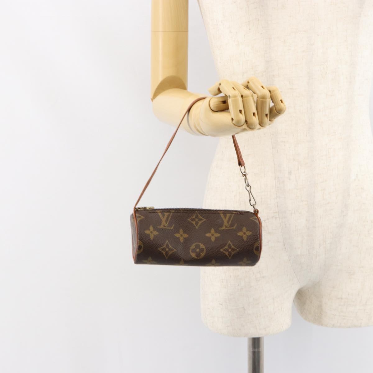 LOUIS VUITTON Monogram Papillon Pouch Pouch LV Auth BA8355