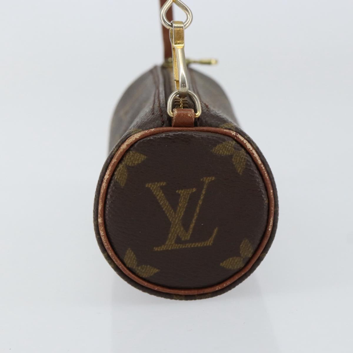 LOUIS VUITTON Monogram Papillon Pouch LV Auth BA8357
