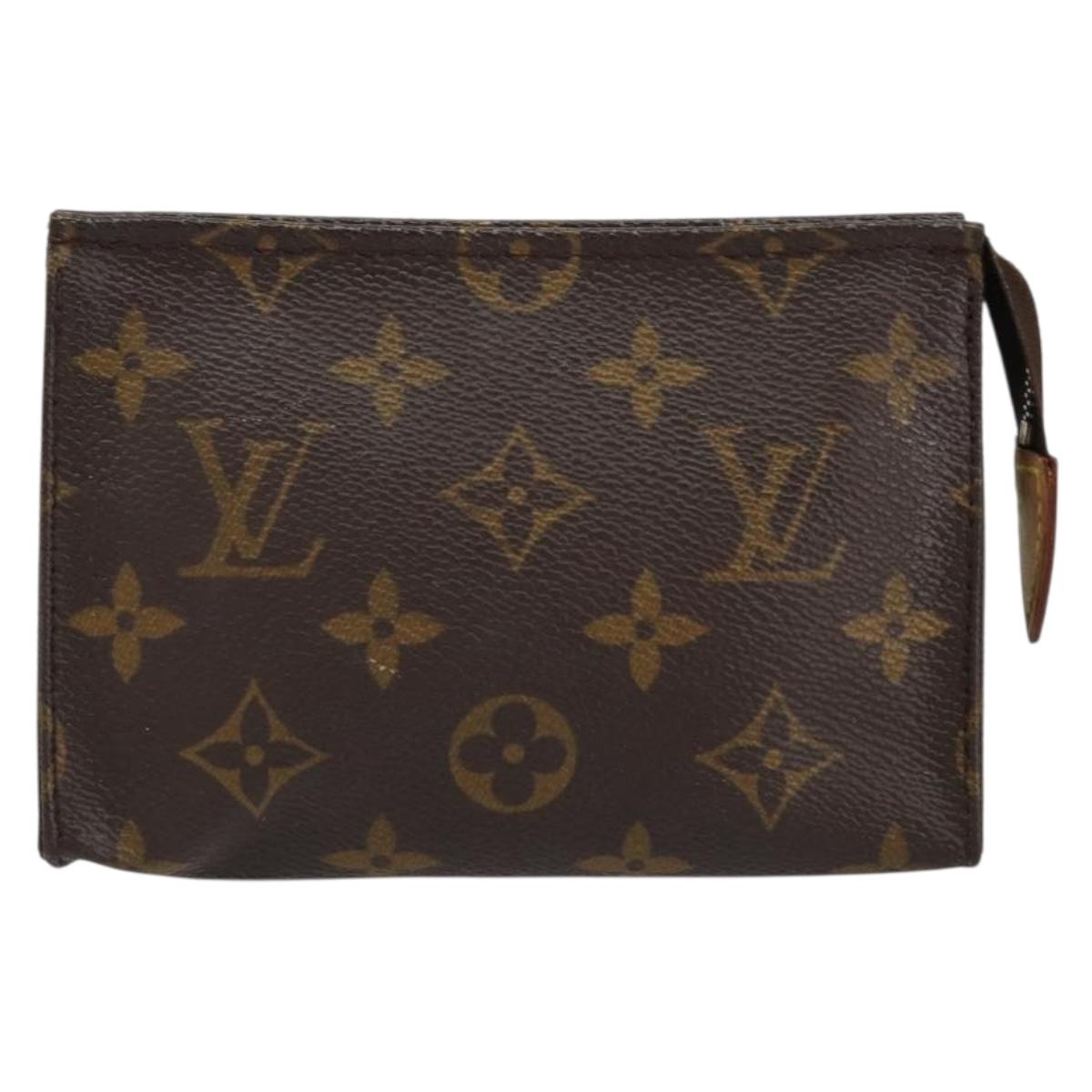 LOUIS VUITTON Monogram Poche Toilette 15 Pouch M47546 LV Auth BA8359
