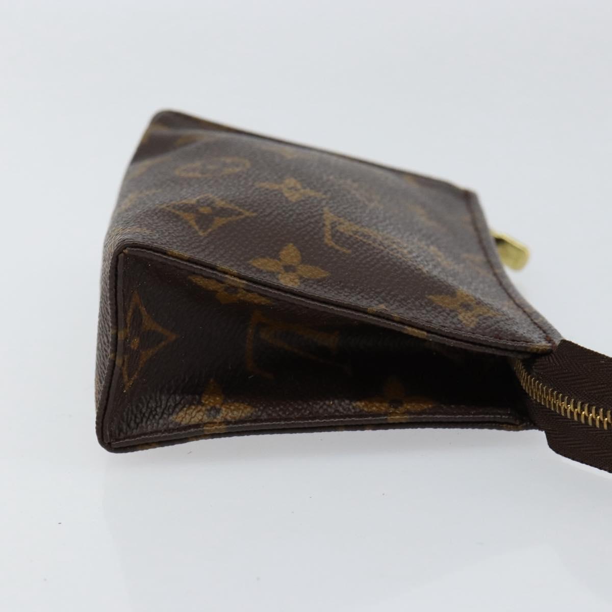 LOUIS VUITTON Monogram Poche Toilette 15 Pouch M47546 LV Auth BA8359