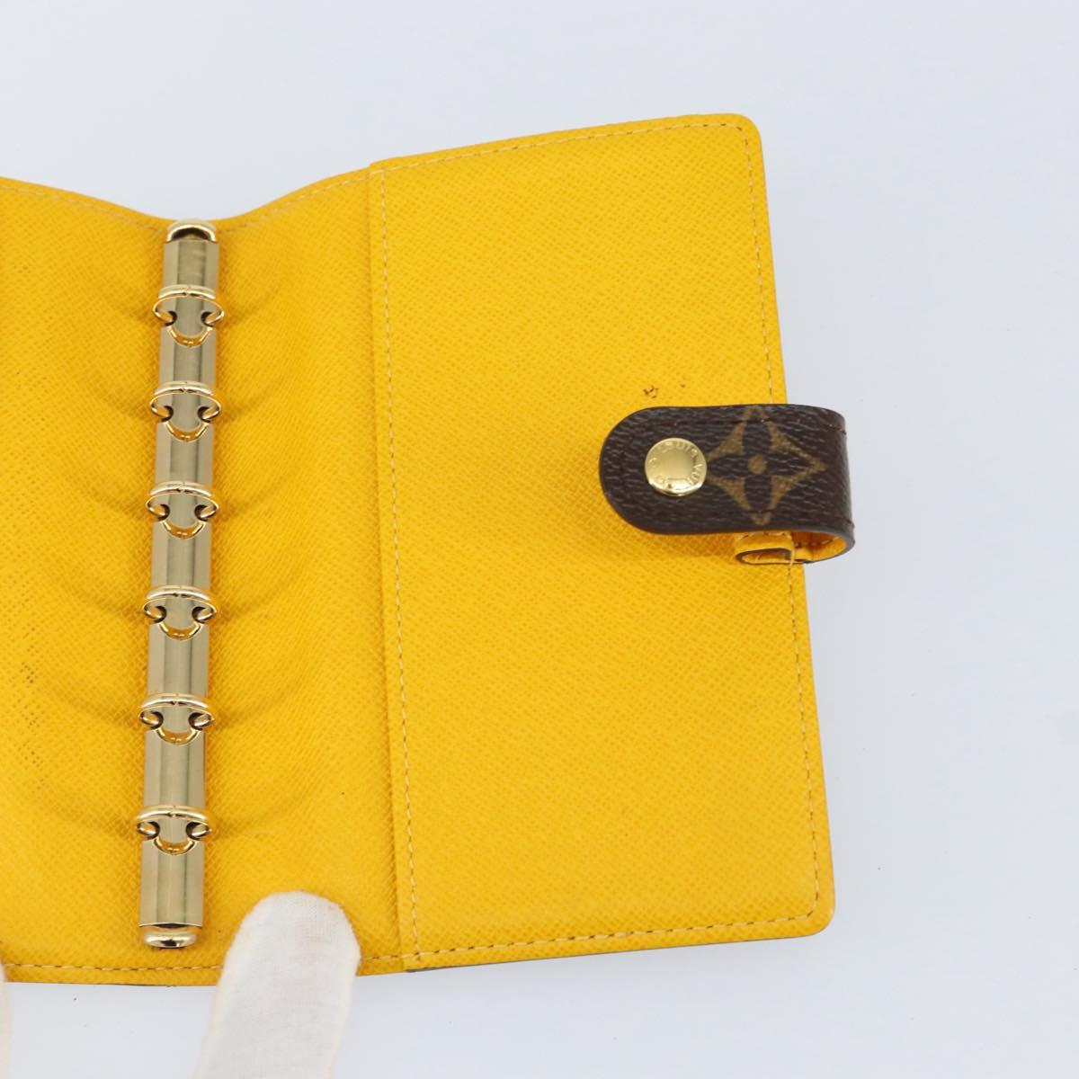 LOUIS VUITTON Groom Pageboy Agenda PM Day Planner Cover Jaune R20019 Auth BA8364