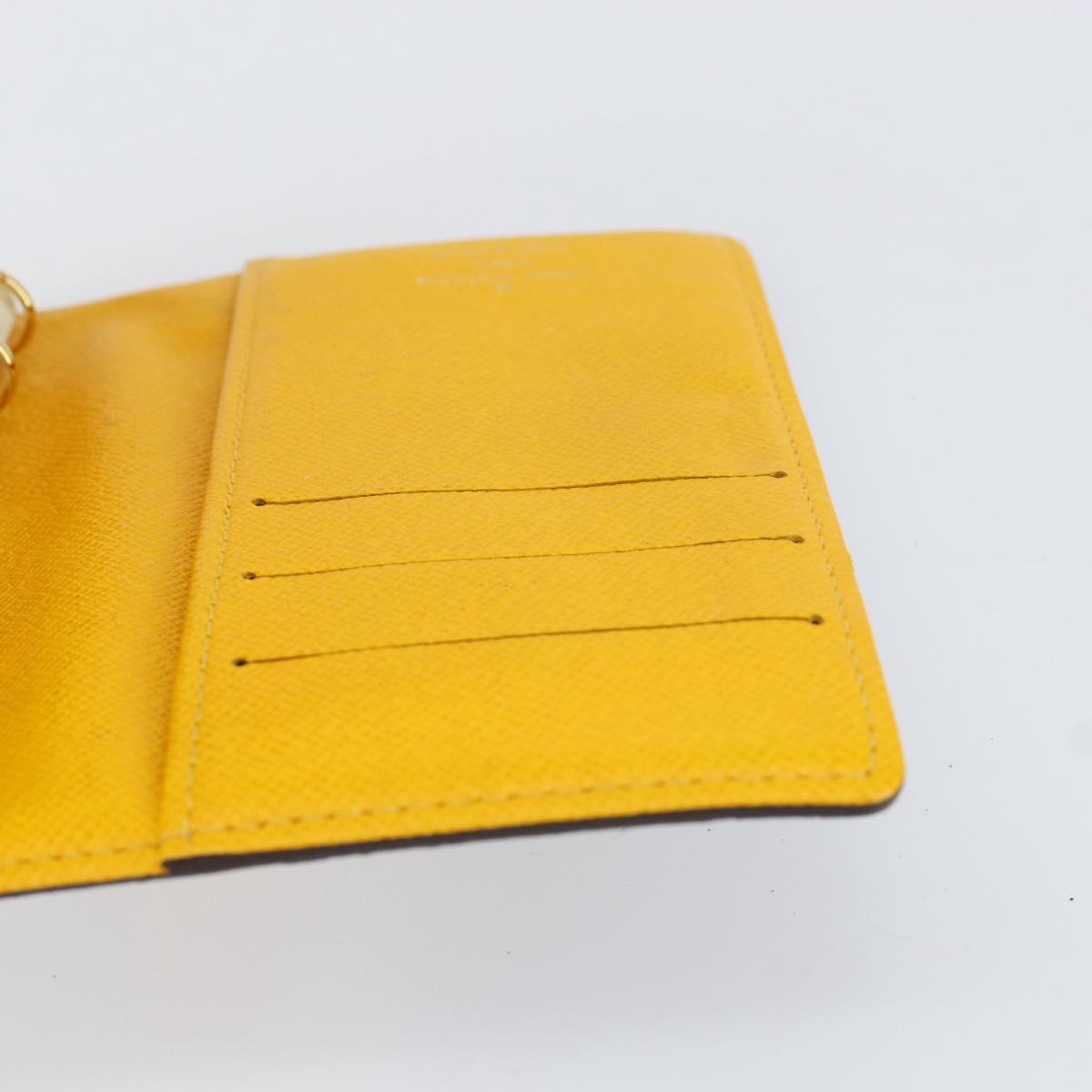 LOUIS VUITTON Groom Pageboy Agenda PM Day Planner Cover Jaune R20019 Auth BA8364