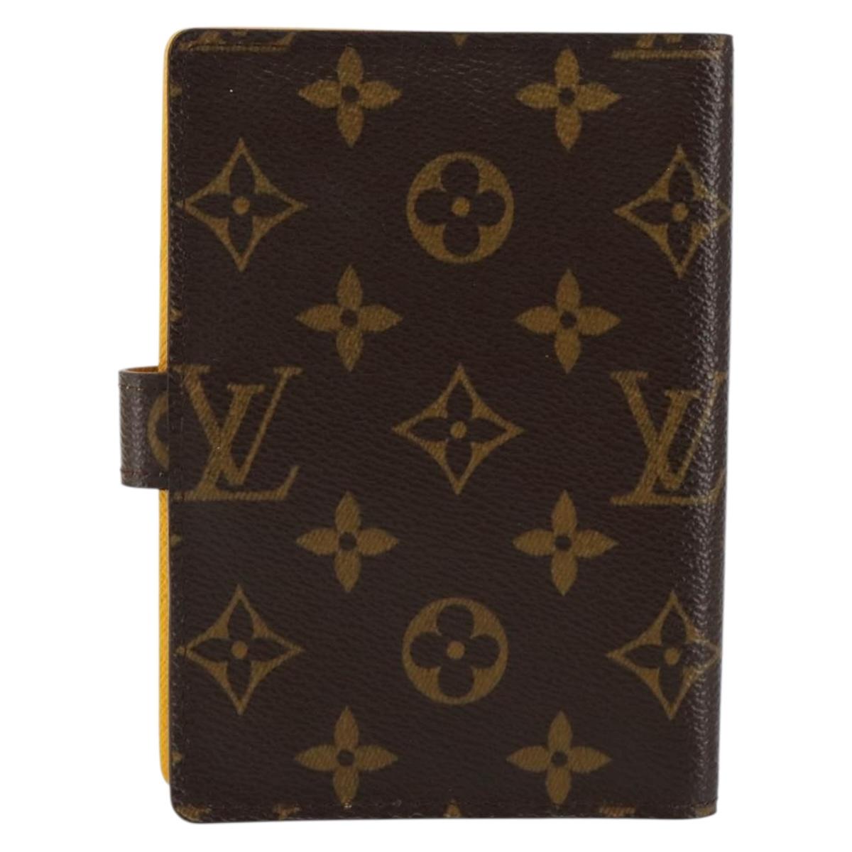 LOUIS VUITTON Groom Pageboy Agenda PM Day Planner Cover Jaune R20019 Auth BA8364