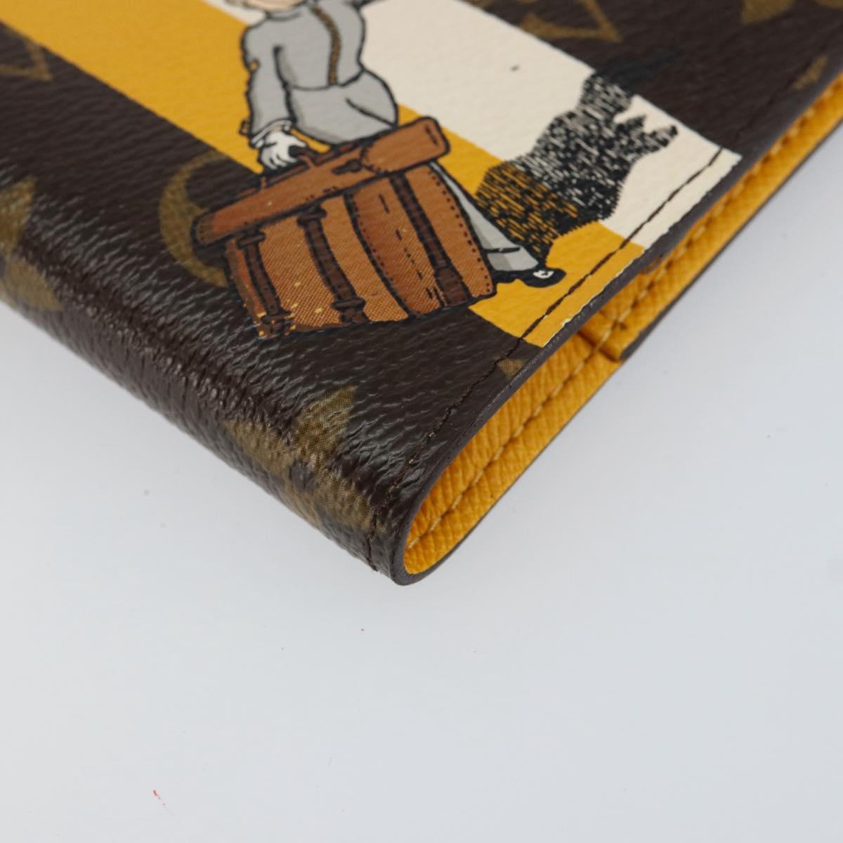 LOUIS VUITTON Groom Pageboy Agenda PM Day Planner Cover Jaune R20019 Auth BA8364
