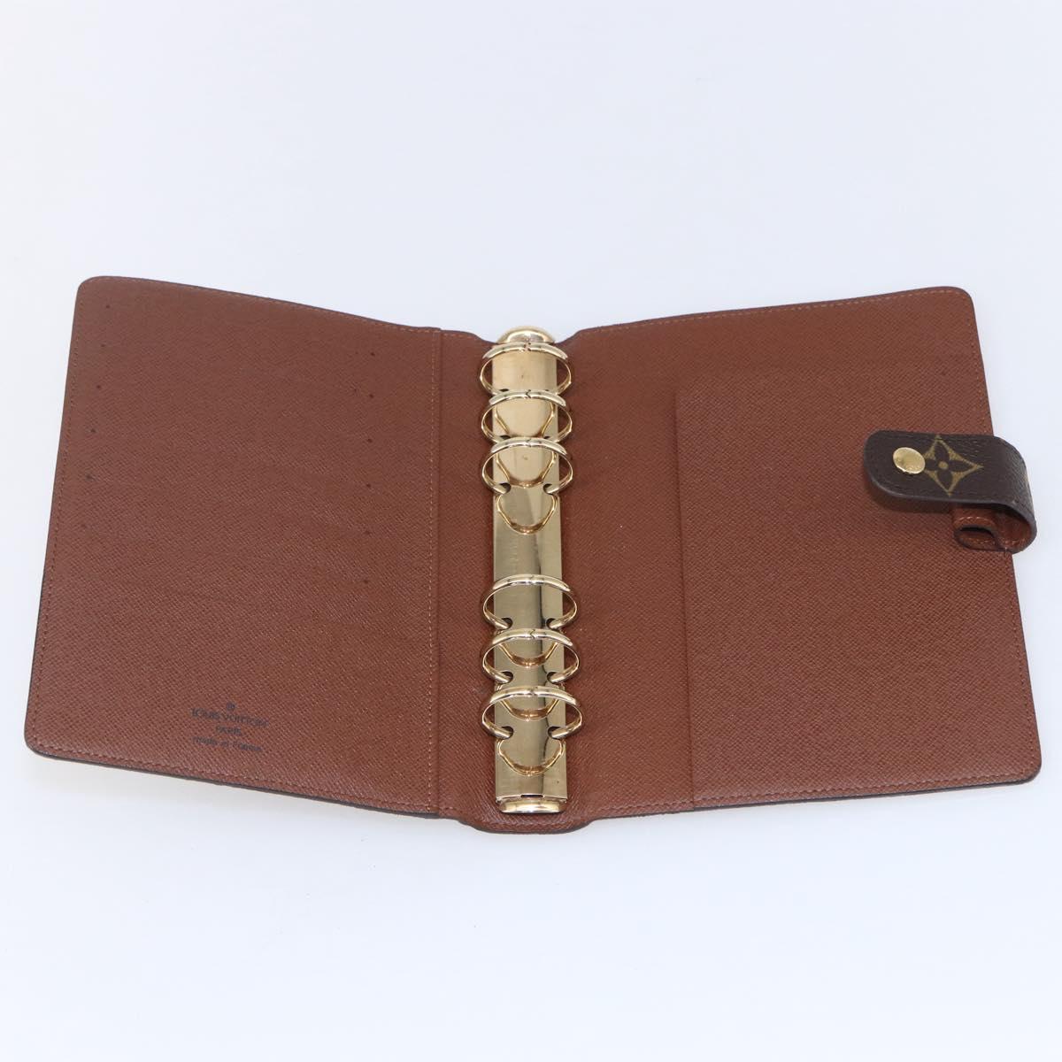 LOUIS VUITTON Monogram Agenda MM Day Planner Cover R20105 LV Auth BA8365