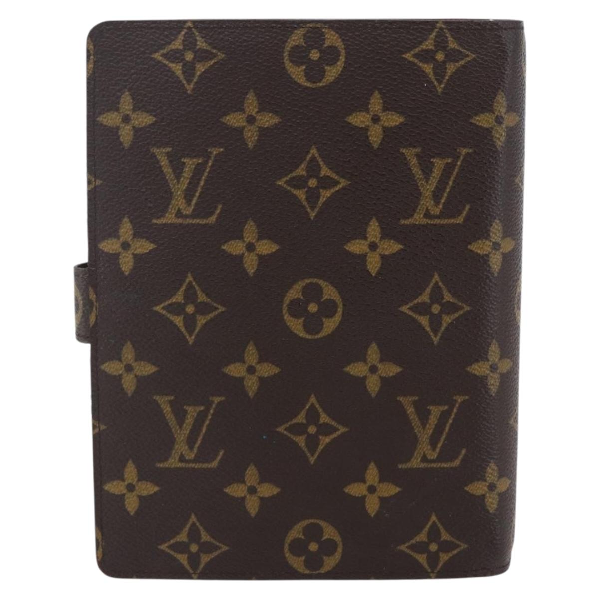 LOUIS VUITTON Monogram Agenda MM Day Planner Cover R20105 LV Auth BA8365
