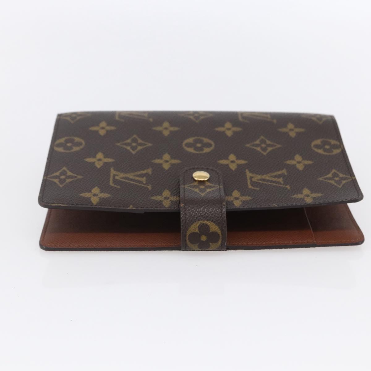 LOUIS VUITTON Monogram Agenda MM Day Planner Cover R20105 LV Auth BA8365