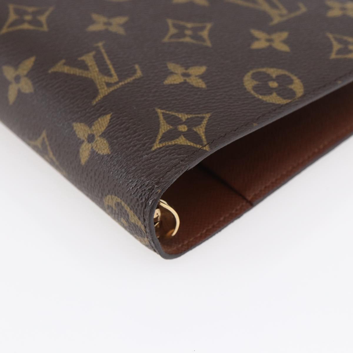 LOUIS VUITTON Monogram Agenda MM Day Planner Cover R20105 LV Auth BA8365