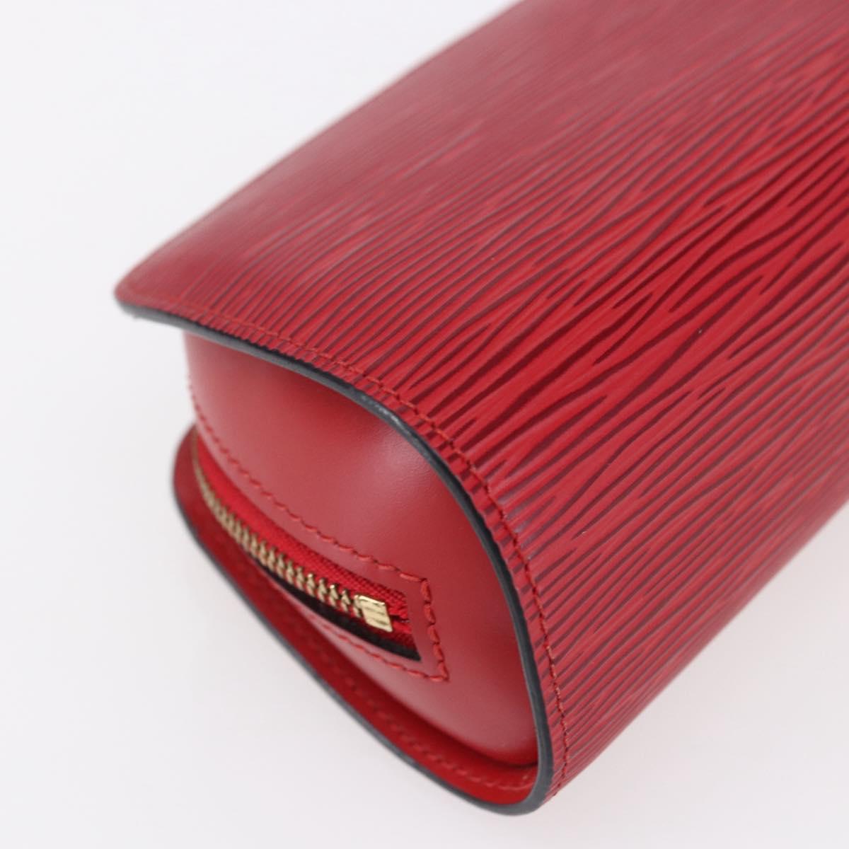 LOUIS VUITTON Epi Dauphine PM Pouch Castilian Red M48447 LV Auth BA8366