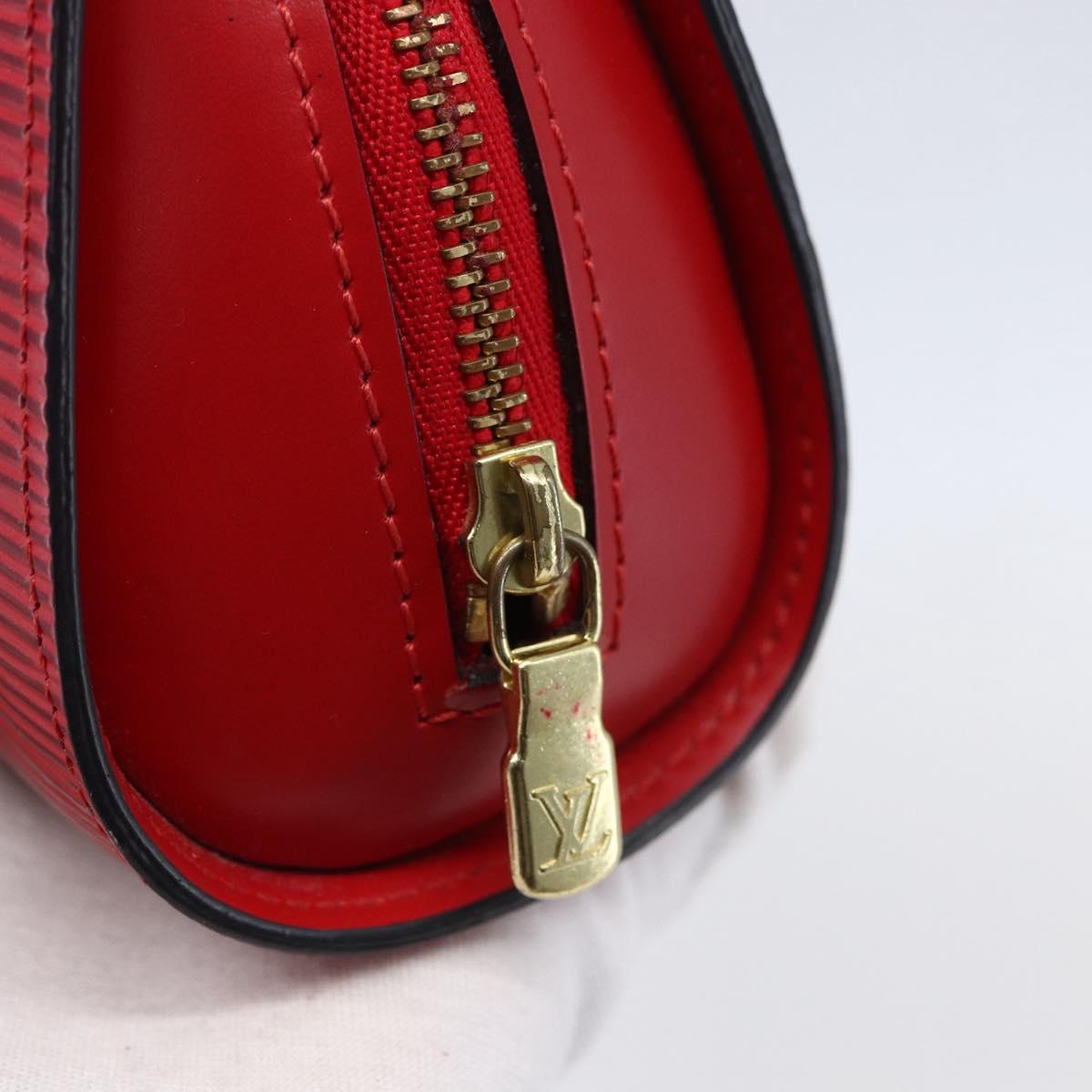 LOUIS VUITTON Epi Dauphine PM Pouch Castilian Red M48447 LV Auth BA8366